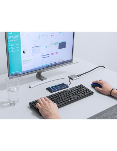 Natec Multi Port Fowler Mini (Usb-C Pd, Usb 3.0, Hdmi 4K) Nmp-1607