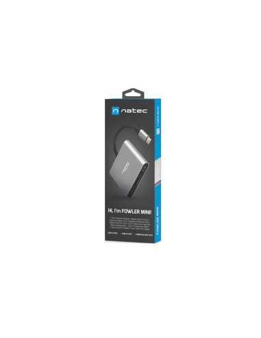 Natec Multi Port Fowler Mini (Usb-C Pd, Usb 3.0, Hdmi 4K) Nmp-1607