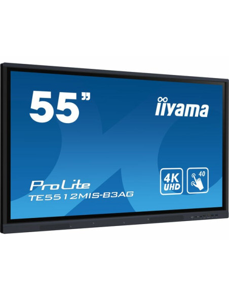 Iiyama Te5512Mis-B3Ag Signage Display Kiosk 139,7 Cm (55") Lcd Wi-Fi 400 Cd/M2 4K Ultra Hd Czarny Ekran Dotykowy Procesor Wbudow