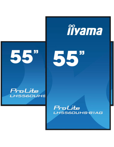 Iiyama Lh5560Uhs-B1Ag Signage Display Cyfrowa Tablica A 139,7 Cm (55") Led Wi-Fi 500 Cd/M2 4K Ultra Hd Czarny Procesor Wbudowany