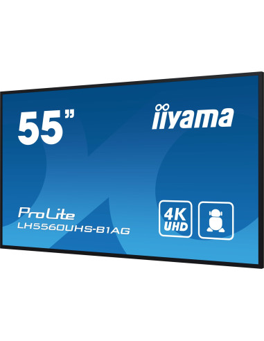 Iiyama Lh5560Uhs-B1Ag Signage Display Cyfrowa Tablica A 139,7 Cm (55") Led Wi-Fi 500 Cd/M2 4K Ultra Hd Czarny Procesor Wbudowany