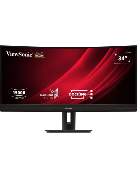Viewsonic Vg3456C Monitor Komputerowy 86,4 Cm (34") 3440 X 1440 Px Ultrawide Quad Hd Led Czarny