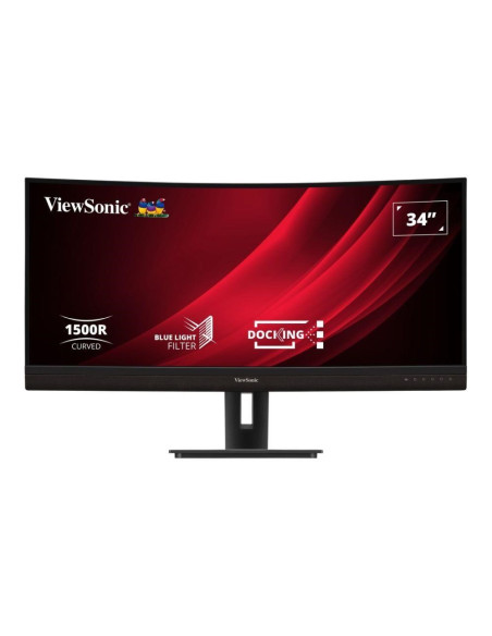 Viewsonic Vg3456C Monitor Komputerowy 86,4 Cm (34") 3440 X 1440 Px Ultrawide Quad Hd Led Czarny