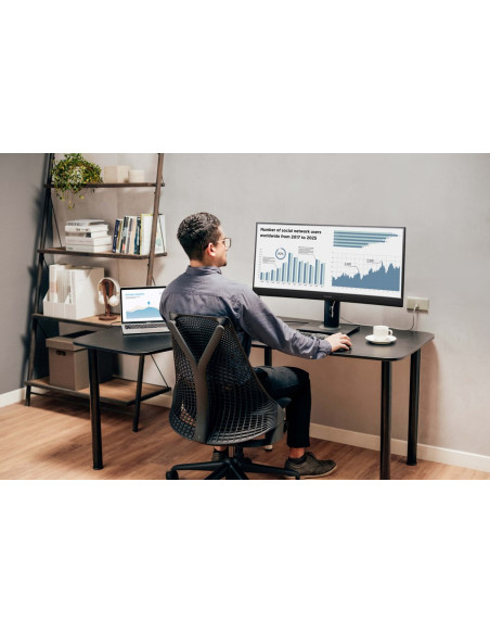 Viewsonic Vg3456C Monitor Komputerowy 86,4 Cm (34") 3440 X 1440 Px Ultrawide Quad Hd Led Czarny