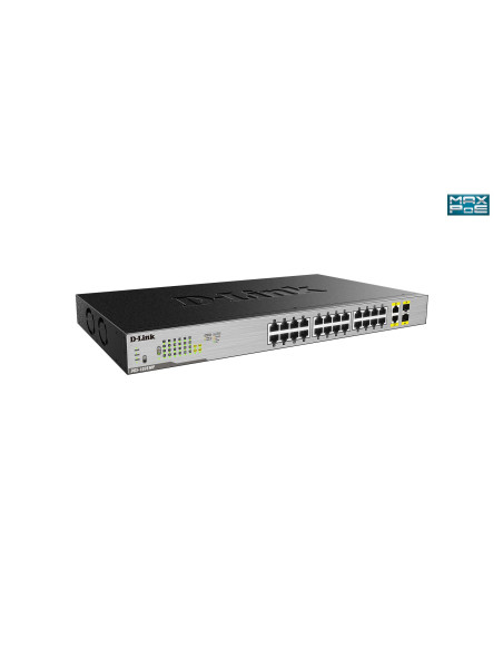 D-Link Dgs-1026Mp Łącza Sieciowe Nie Zarządzany Gigabit Ethernet (10/100/1000) Obsługa Poe Czarny, Szary