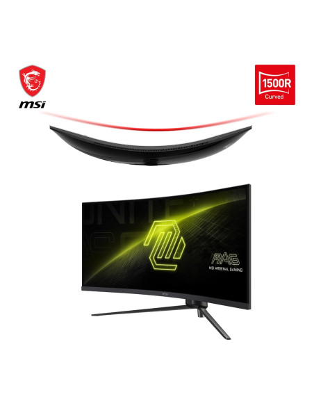 Zakrzywiony Monitor Do Gier Msi Mag 345Cqrde 34" - Płaski Ekran - 86,4 Cm