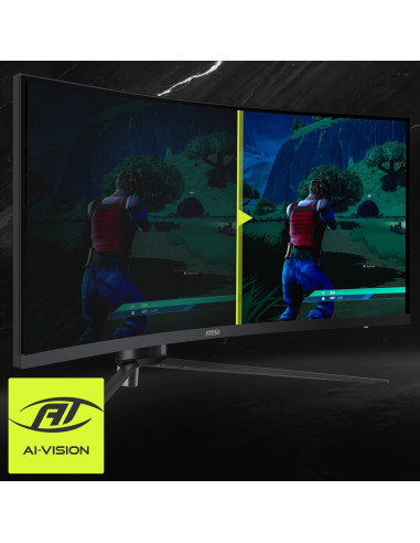 Zakrzywiony Monitor Do Gier Msi Mag 345Cqrde 34" - Płaski Ekran - 86,4 Cm