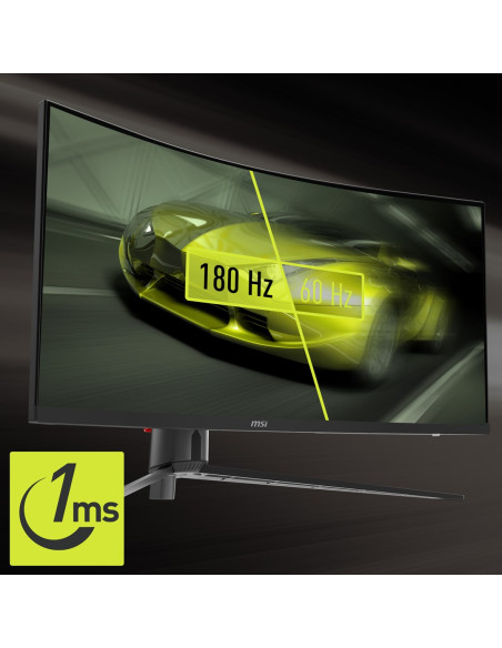 Zakrzywiony Monitor Do Gier Msi Mag 345Cqrde 34" - Płaski Ekran - 86,4 Cm