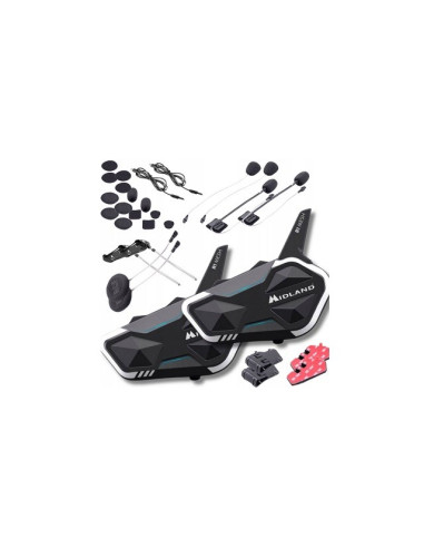 Interkom Motocyklowy Midland R1 Mesh Twin Na 2 Kaski