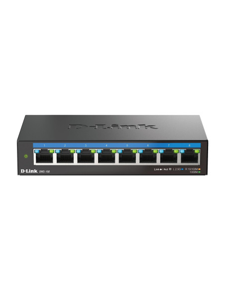 8-Portowy Wielogigabitowy Przełącznik Biurkowy D-Link 2.5G - Niezarządzany - L2 - 2.5G Ethernet (100/1000/2500)