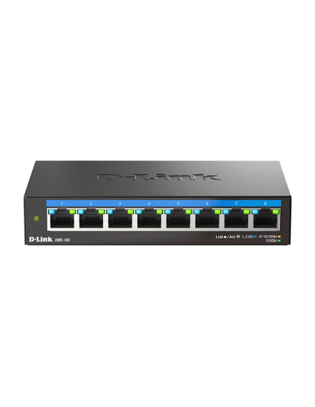 8-Portowy Wielogigabitowy Przełącznik Biurkowy D-Link 2.5G - Niezarządzany - L2 - 2.5G Ethernet (100/1000/2500)
