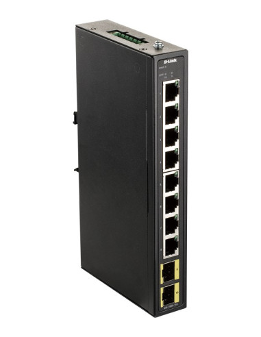 Przemysłowy Gigabitowy Przełącznik Niezarządzalny D-Link Z 2 Gniazdami Sfp - Szyna Din