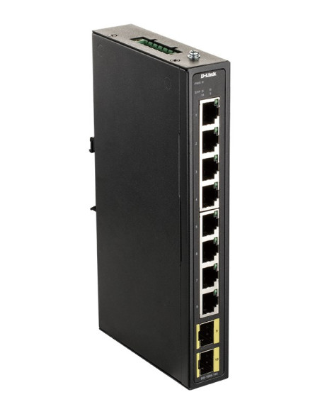 Przemysłowy Gigabitowy Przełącznik Niezarządzalny D-Link Z 2 Gniazdami Sfp - Szyna Din