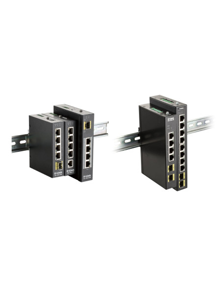 Przemysłowy Gigabitowy Przełącznik Niezarządzalny D-Link Z 2 Gniazdami Sfp - Szyna Din