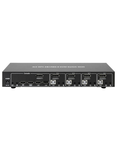 Techly Idata Dp-Kvm4 Przełącznik Kvm Możliwości Montowania W Stelażu Czarny