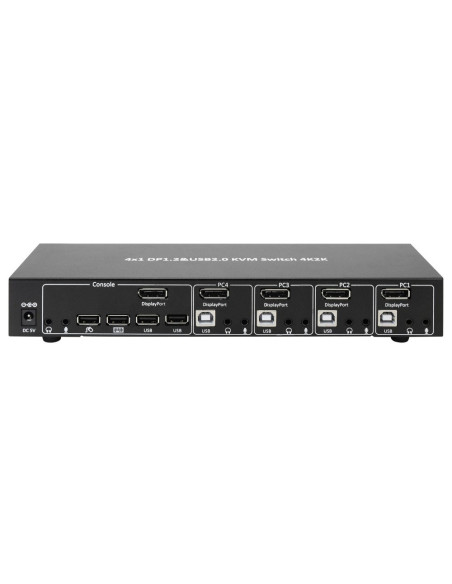 Techly Idata Dp-Kvm4 Przełącznik Kvm Możliwości Montowania W Stelażu Czarny