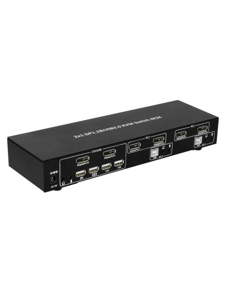 Techly Idata Dp-Kvm4 Przełącznik Kvm Możliwości Montowania W Stelażu Czarny
