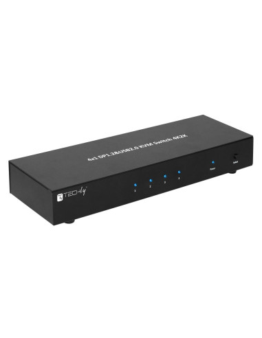 Techly Idata Dp-Kvm4 Przełącznik Kvm Możliwości Montowania W Stelażu Czarny