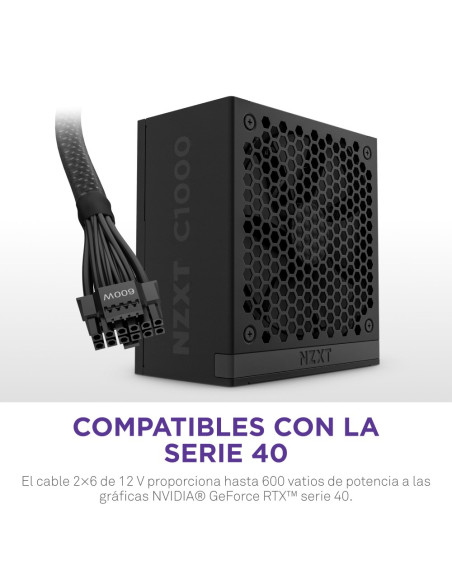 Nzxt C1000 Gold Atx 3.1 Moduł Zasilaczy 1000 W 24-Pin Atx Czarny