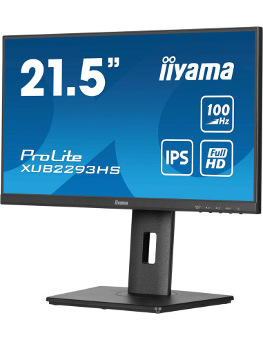 Iiyama Prolite Xub2293Hs-B6 Monitor Komputerowy 54,6 Cm (21.5") 1920 X 1080 Px Full Hd Led Czarny