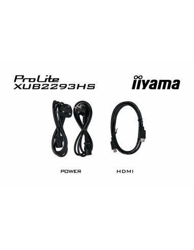 Iiyama Prolite Xub2293Hs-B6 Monitor Komputerowy 54,6 Cm (21.5") 1920 X 1080 Px Full Hd Led Czarny