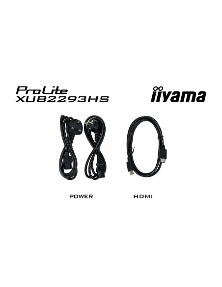 Iiyama Prolite Xub2293Hs-B6 Monitor Komputerowy 54,6 Cm (21.5") 1920 X 1080 Px Full Hd Led Czarny