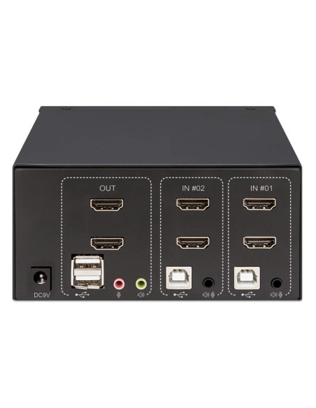 Przełącznik Kvm Hdmi/Usb 2X1 Dual-Monitor Video 4K*30Hz
