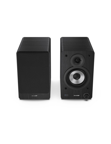 Sharp Bookshelf Speakers 2-Drożny Czarny Przewodowy I Bezprzewodowy 60 W