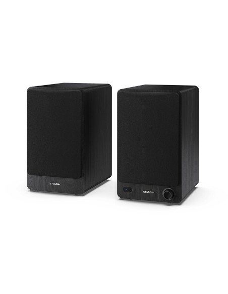 Sharp Bookshelf Speakers 2-Drożny Czarny Przewodowy I Bezprzewodowy 60 W