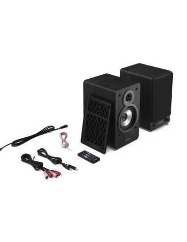 Sharp Bookshelf Speakers 2-Drożny Czarny Przewodowy I Bezprzewodowy 60 W