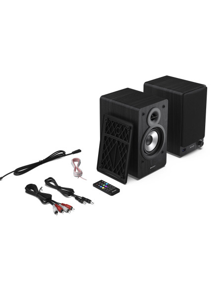 Sharp Bookshelf Speakers 2-Drożny Czarny Przewodowy I Bezprzewodowy 60 W