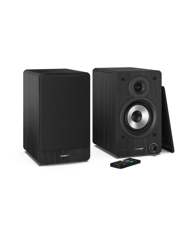 Sharp Bookshelf Speakers 2-Drożny Czarny Przewodowy I Bezprzewodowy 60 W