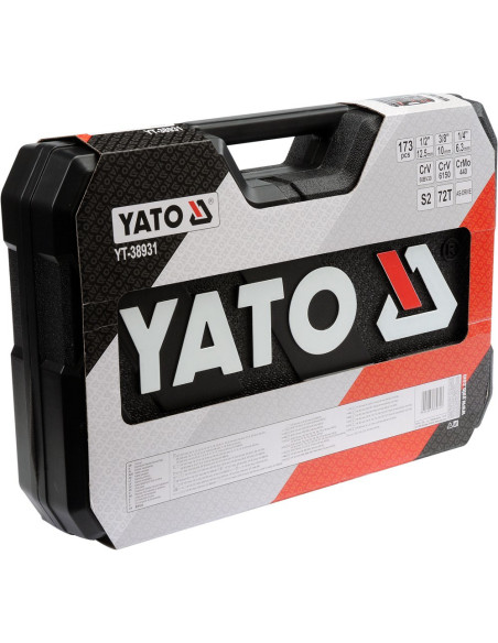 Zestaw Kluczy Nasadowych 1/2"1/4"3/8 "173Szt Yt-38931 Yato