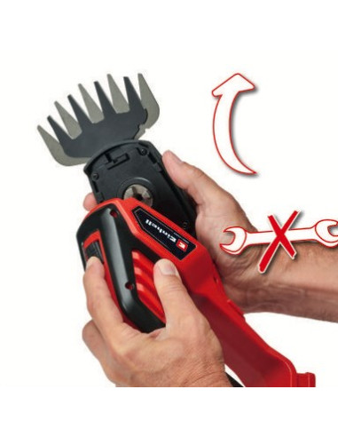 Einhell 3410313 Akumulatorowe Nożyce Do Trawy 8 Mm 18 V Litowo-Jonowa (Li-Ion) Czarny, Czerwony