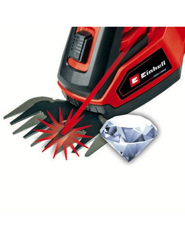 Einhell 3410313 Akumulatorowe Nożyce Do Trawy 8 Mm 18 V Litowo-Jonowa (Li-Ion) Czarny, Czerwony