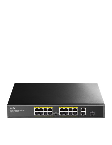 Cudy Fs1018Ps1 Łącza Sieciowe Fast Ethernet (10/100) Obsługa Poe Szary