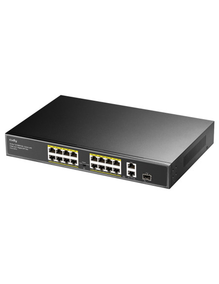 Cudy Fs1018Ps1 Łącza Sieciowe Fast Ethernet (10/100) Obsługa Poe Szary