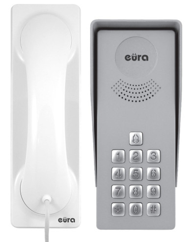 Domofon 'Eura' Adp-36A3 'Ingresso Bianco' - 1-Rodzinny, Kaseta Zewnętrzna Z Szyfratorem