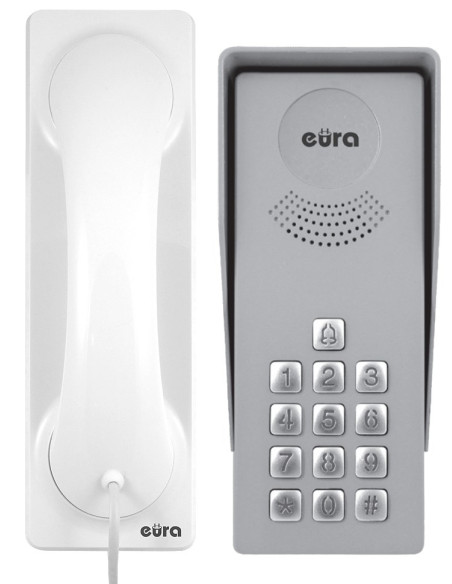 Domofon 'Eura' Adp-36A3 'Ingresso Bianco' - 1-Rodzinny, Kaseta Zewnętrzna Z Szyfratorem