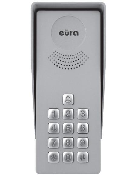 Domofon 'Eura' Adp-36A3 'Ingresso Bianco' - 1-Rodzinny, Kaseta Zewnętrzna Z Szyfratorem
