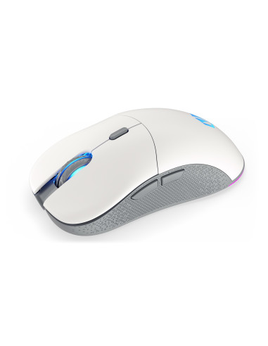 Endorfy Gem Plus Wireless Onyx White Myszka Oburęczny Rf Wireless + Usb Type-C Optyczny 26000 Dpi