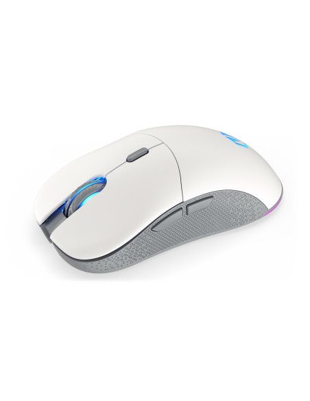 Endorfy Gem Plus Wireless Onyx White Myszka Oburęczny Rf Wireless + Usb Type-C Optyczny 26000 Dpi