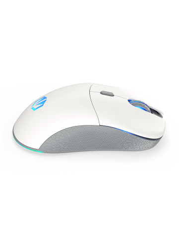 Endorfy Gem Plus Wireless Onyx White Myszka Oburęczny Rf Wireless + Usb Type-C Optyczny 26000 Dpi