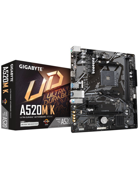 Płyta Główna Gigabyte A520M K, Chipset Amd A520, Gniazdo Am4, 2Xddr4, Format Matx