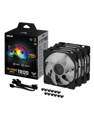 Asus Tuf Gaming Tr120 Argb 3In1 Black Obudowa Komputera Chłodnica Powietrza 12 Cm Czarny