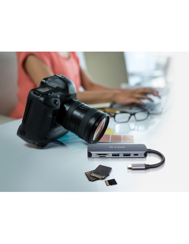 D-Link Dub-2325 Stacja Dokująca Usb Type-C Szary