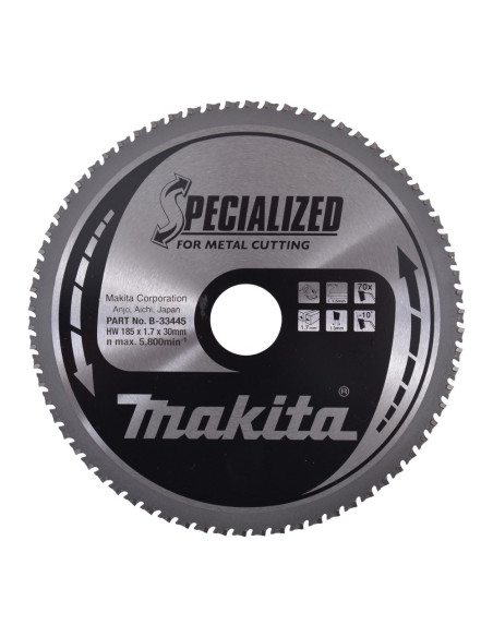 Makita Piła Tarczowa 185X30X70Z Specjalized Metal