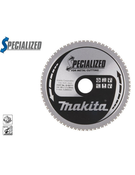 Makita Piła Tarczowa 185X30X70Z Specjalized Metal