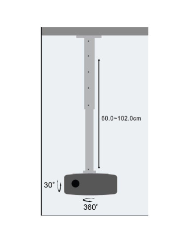 Techly Ica-Pm 102Xl Uchwyt Do Montażu Projektora Sufit Srebrny