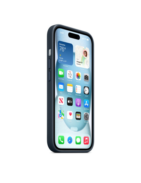 Etui Apple Iphone 15 Feingewebe Case Mit Magsafe Pazifikblau
